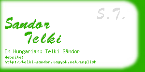 sandor telki business card
